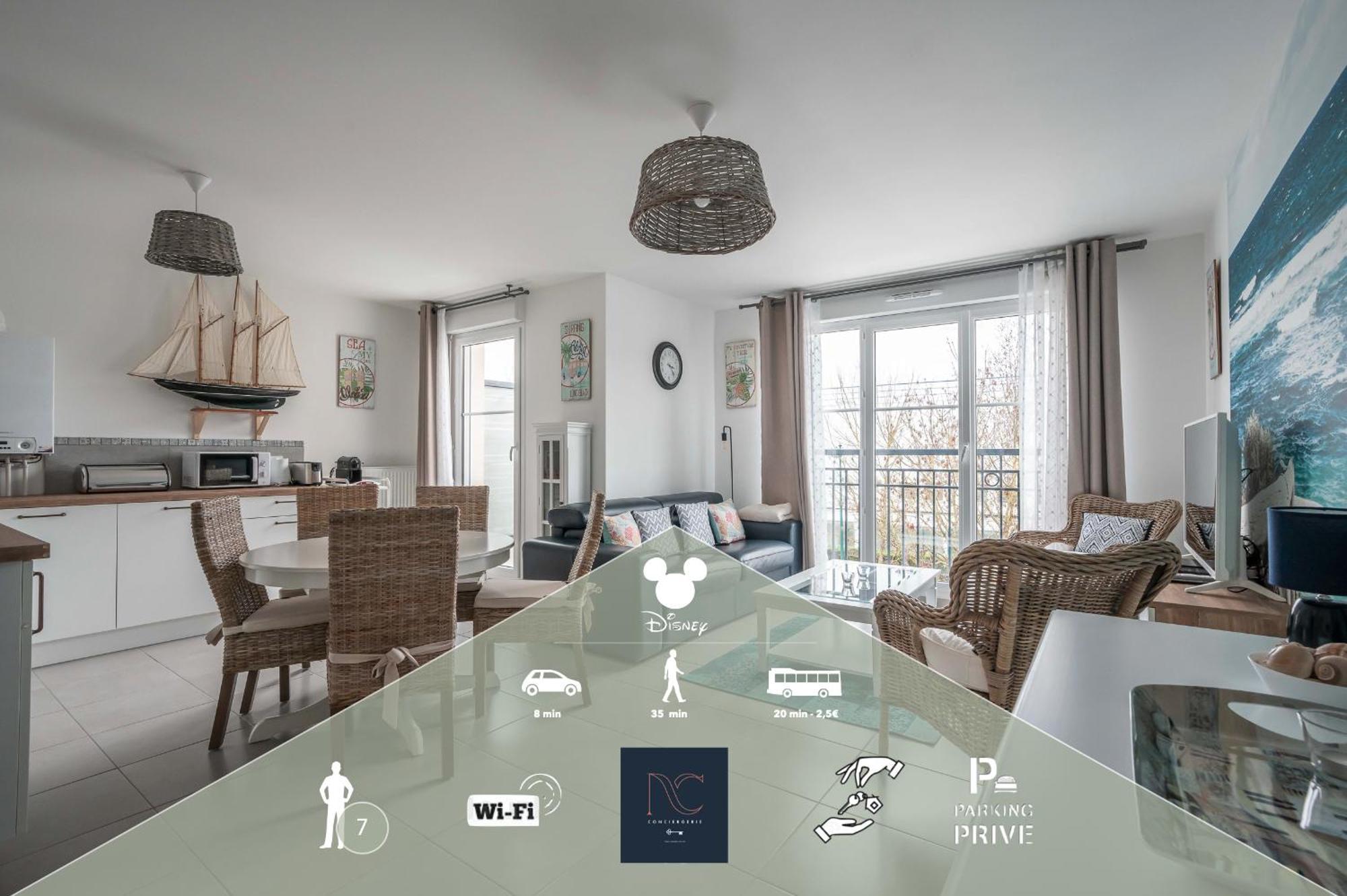 *Disneyland-Paris* 7Pers, Wifi, Netflix, Parking Montévrain Exterior foto